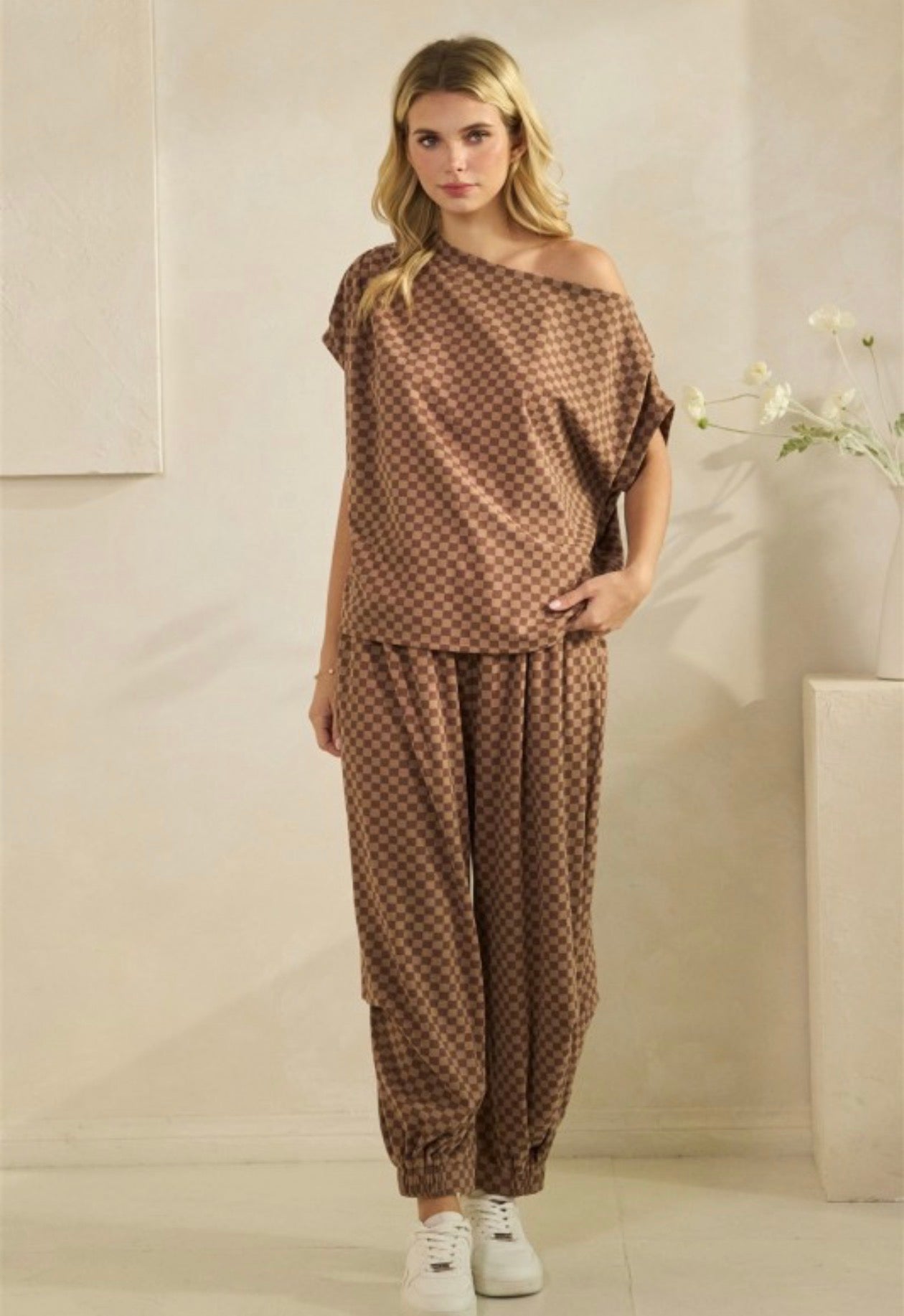 Gingham Terry Cloth Set
