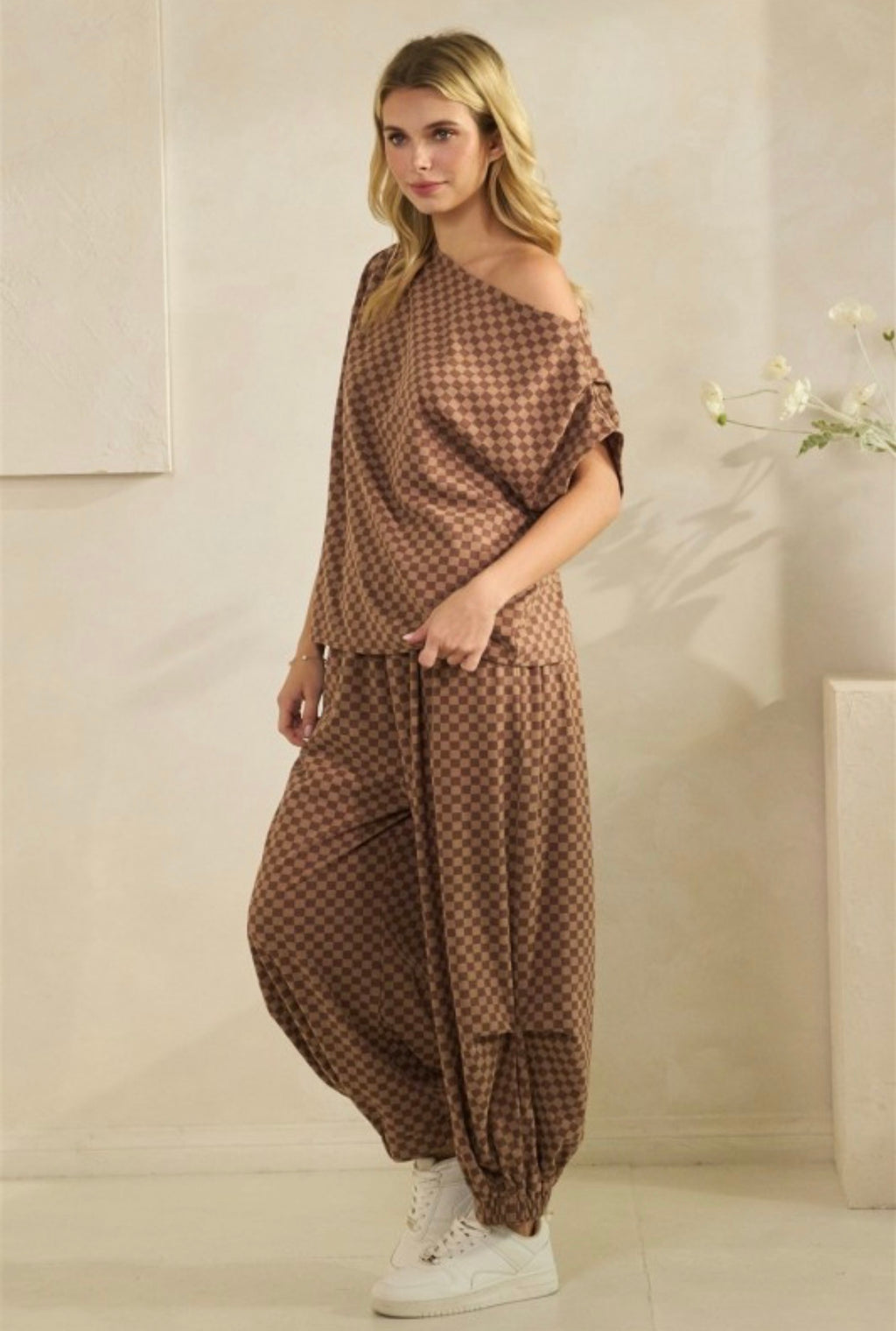 Gingham Terry Cloth Set
