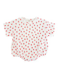 White Strawberry / Organic Pointelle T-Shirt Bubble