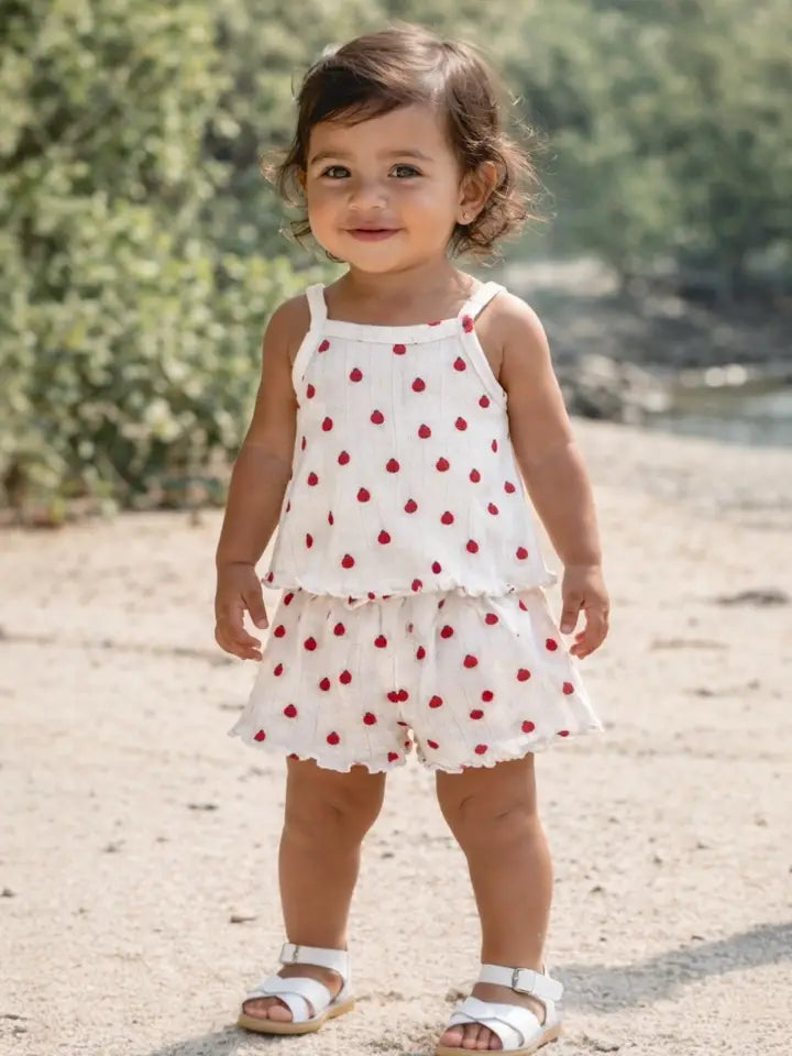 Ladybug / Organic Pointelle Summer Set