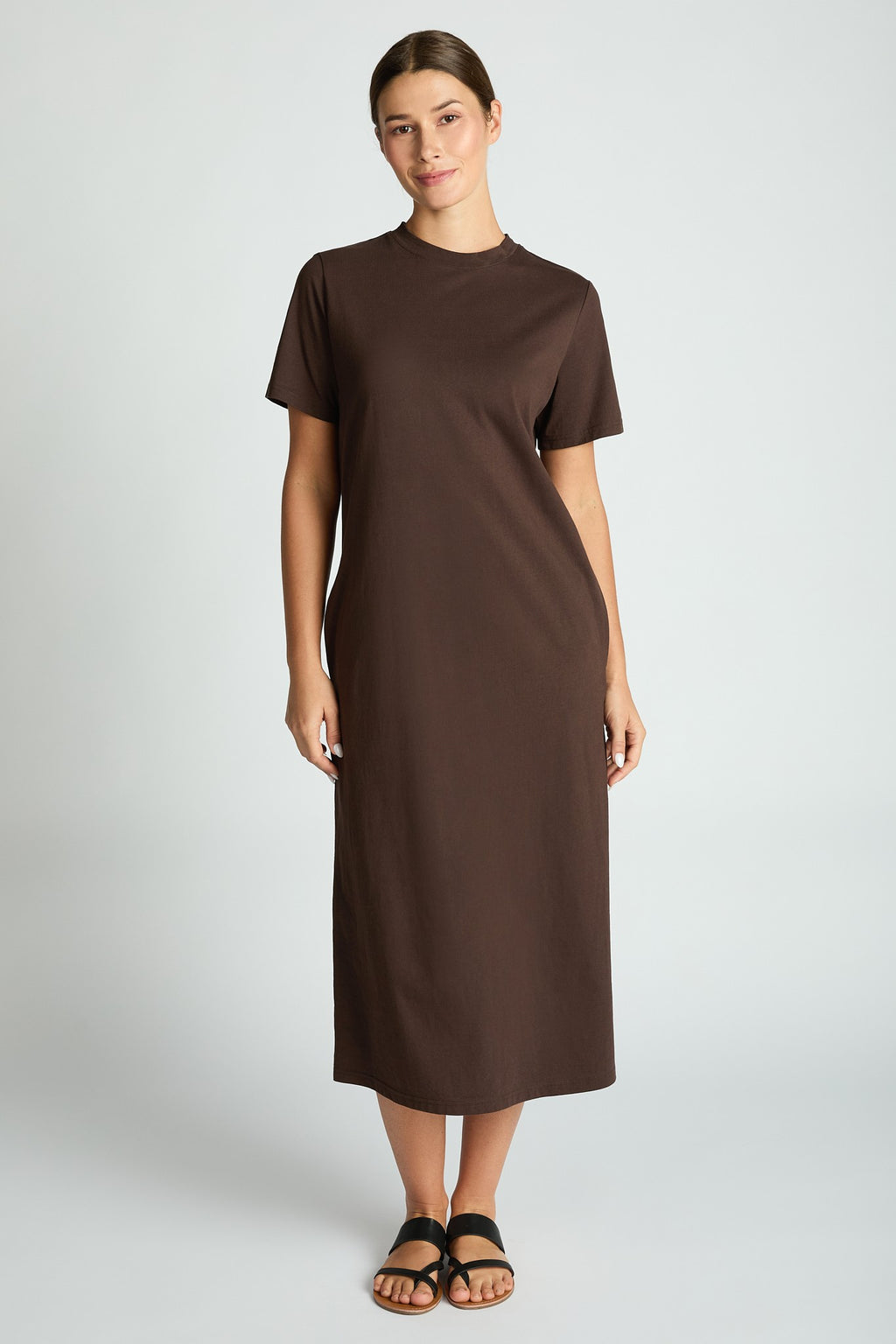 Plus Cotton T-shirt Midi Dress