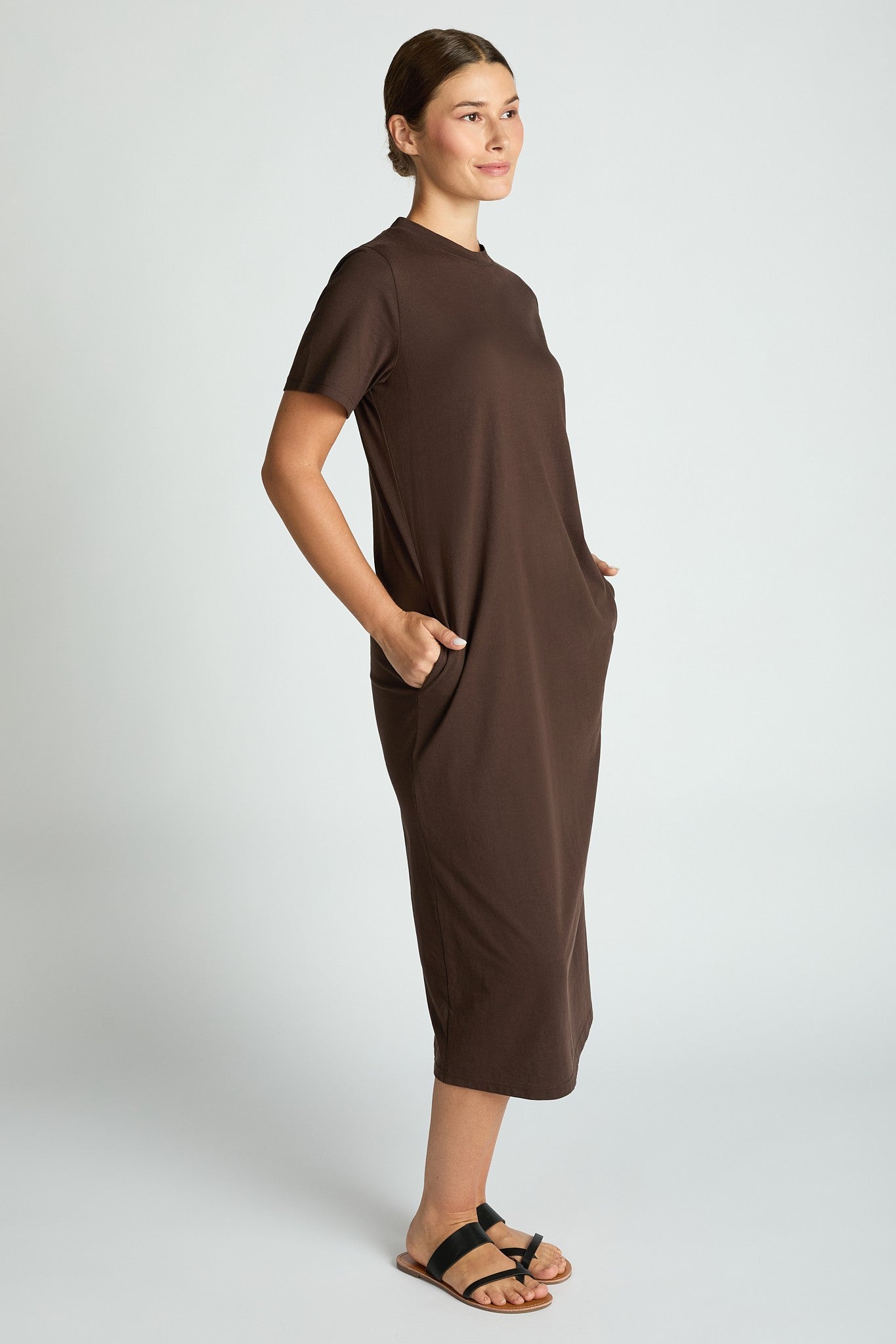 Plus Cotton T-shirt Midi Dress