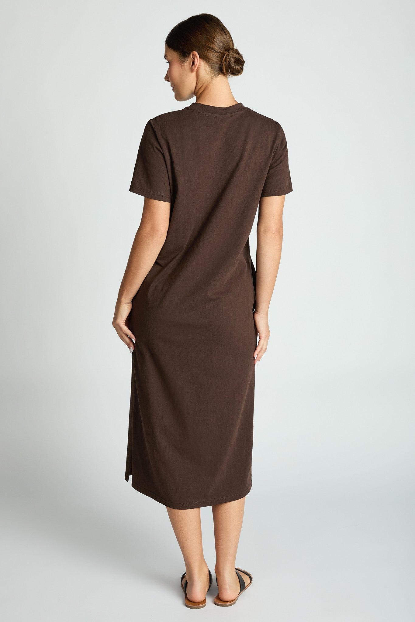Plus Cotton T-shirt Midi Dress