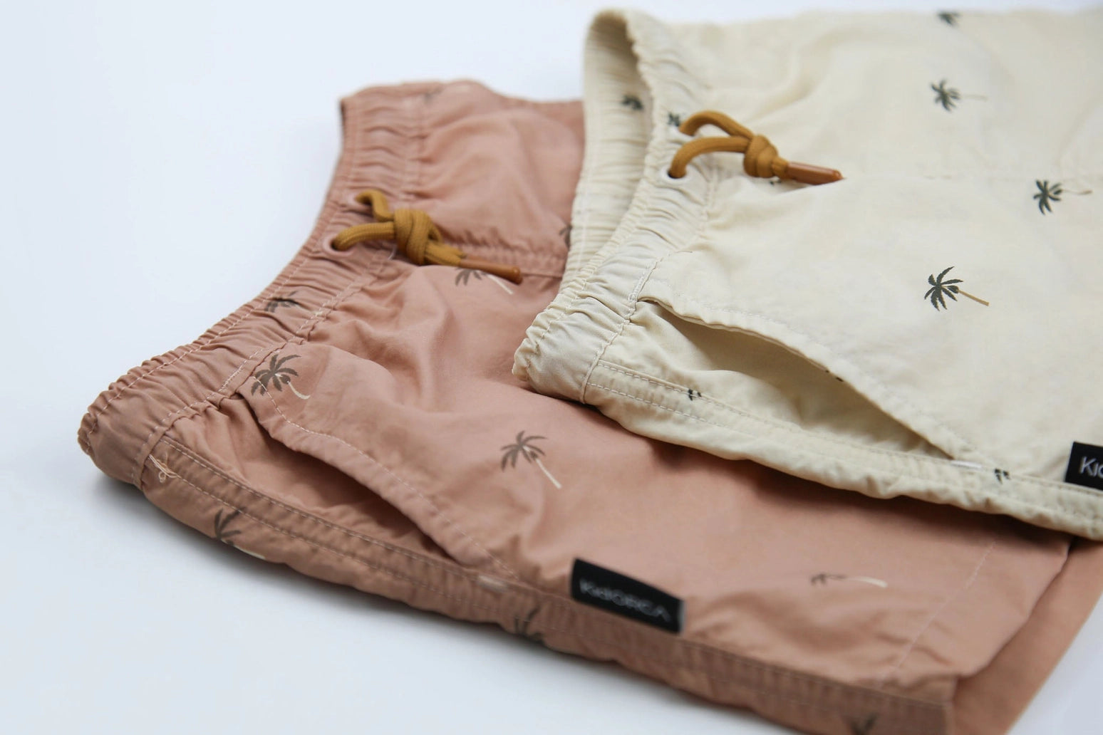 Boys Palm Print Swim Trunks
