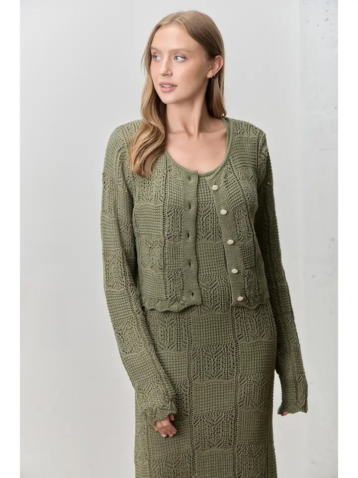 Button Up Knit Cardigan