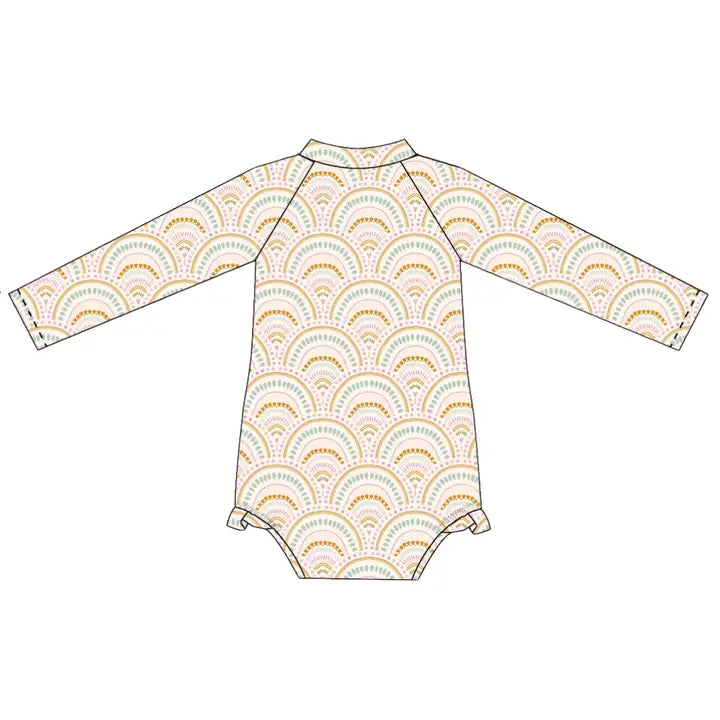 Boho Rainbow- Long Sleeve Swimsuit