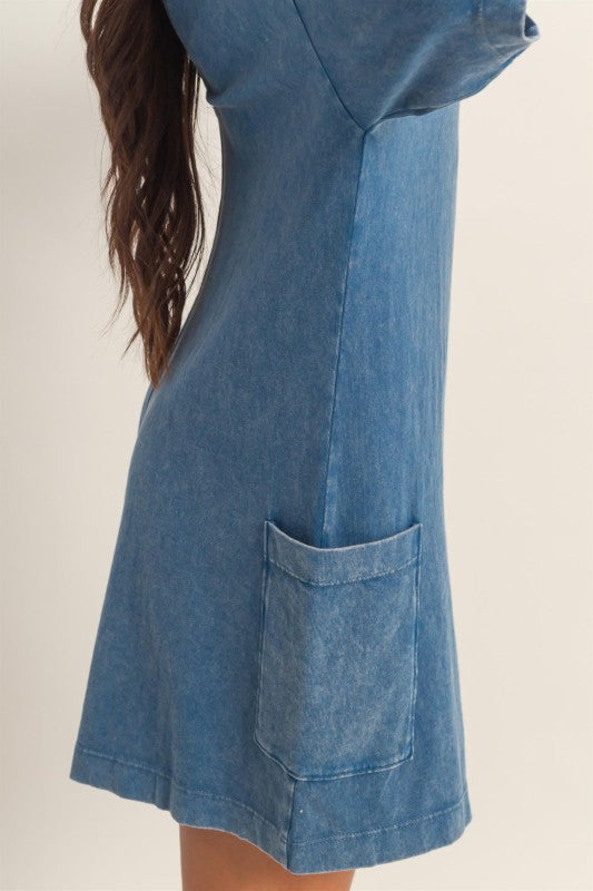 Mineral Washed V-back Romper