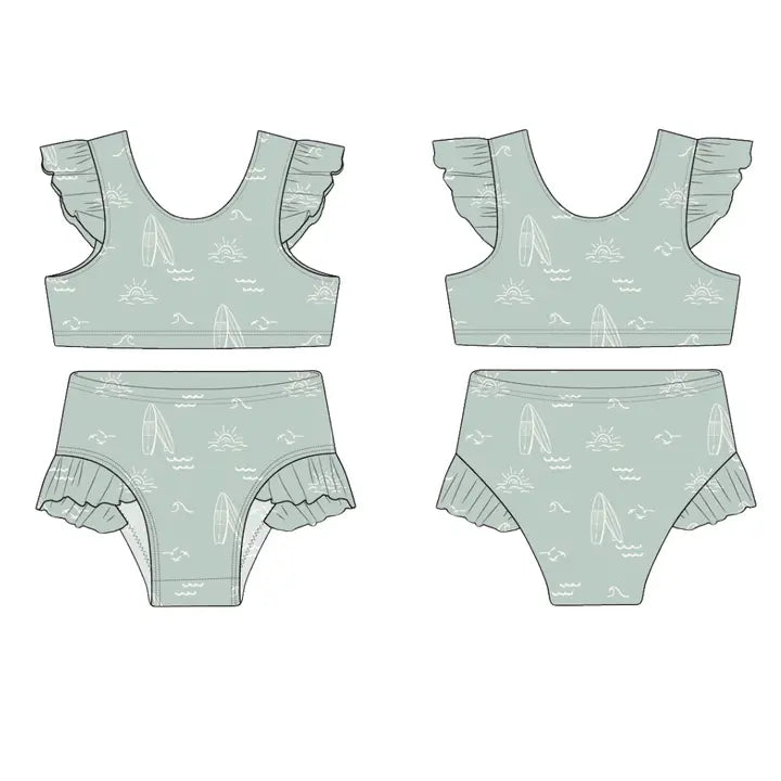 Sage Surfer Flutter Bikini