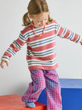 Striped Heavyweight Long Sleeve Tee - Pink