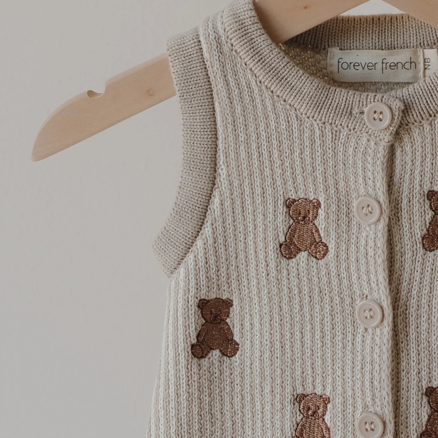 Teddy Bear Knit Romper