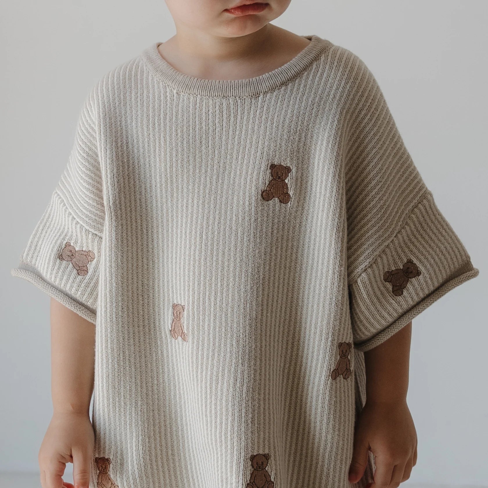 Teddy Bear Knit Short Set