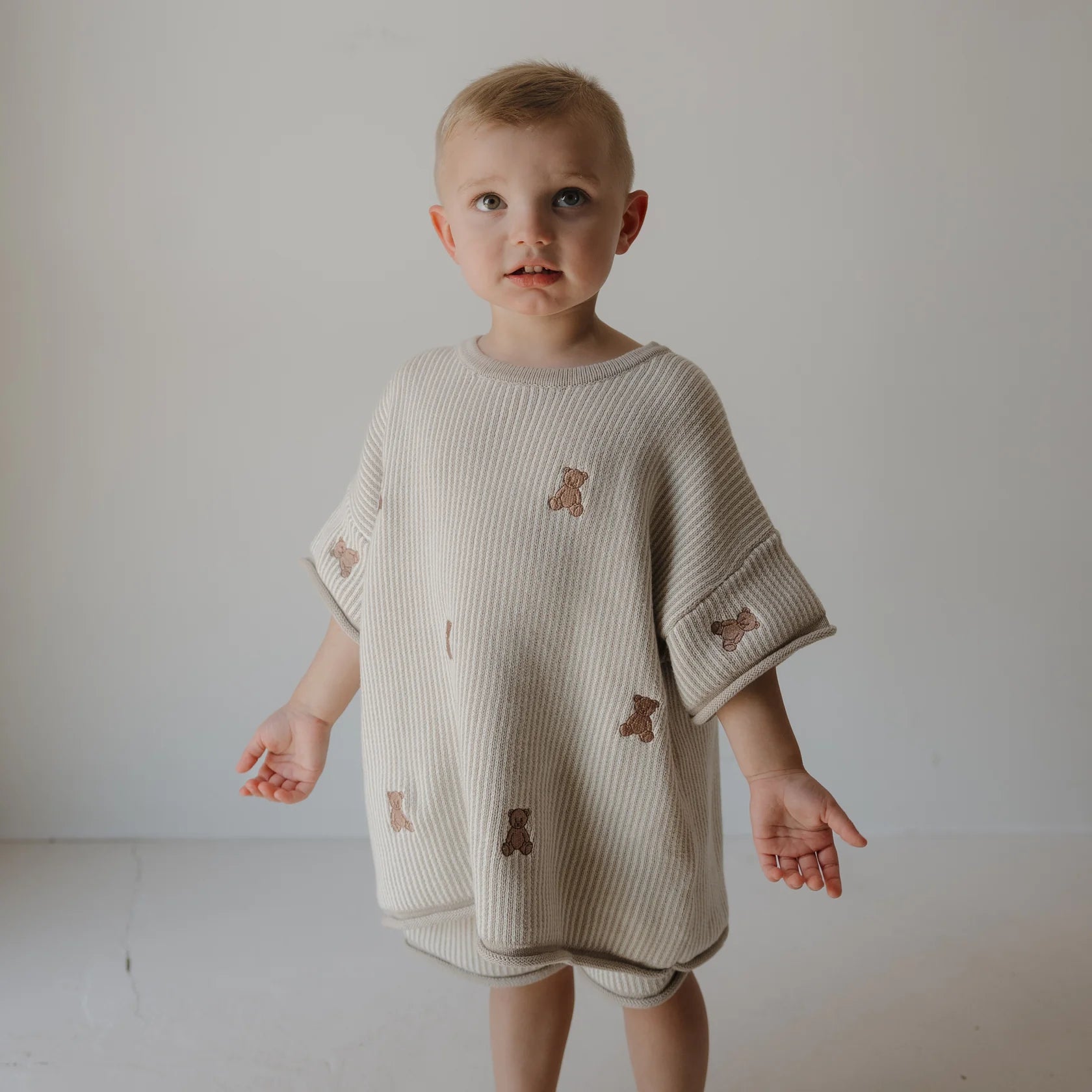 Teddy Bear Knit Short Set