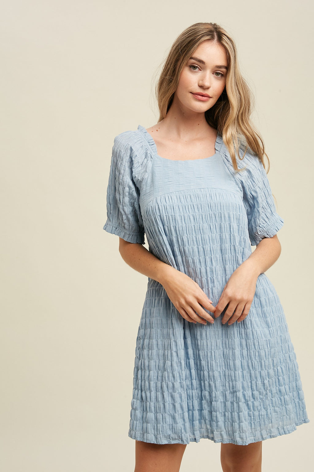 Textured Woven Mini Dress