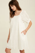 Textured Woven Mini Dress