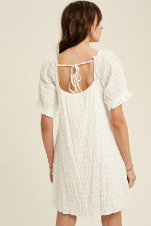 Textured Woven Mini Dress