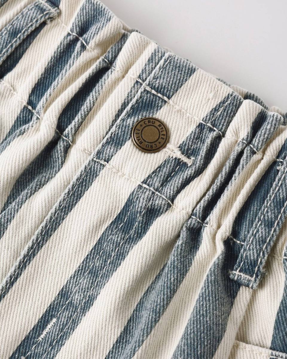 Rylee +Cru Denim Striped Mini Skirt