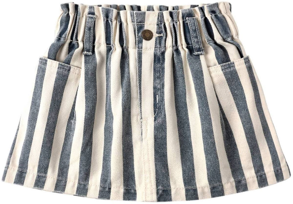 Rylee +Cru Denim Striped Mini Skirt