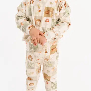 Hedgehog Patchwork Crewneck Set