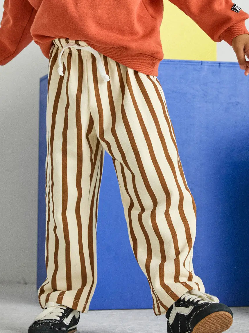 Striped French Terry Pant