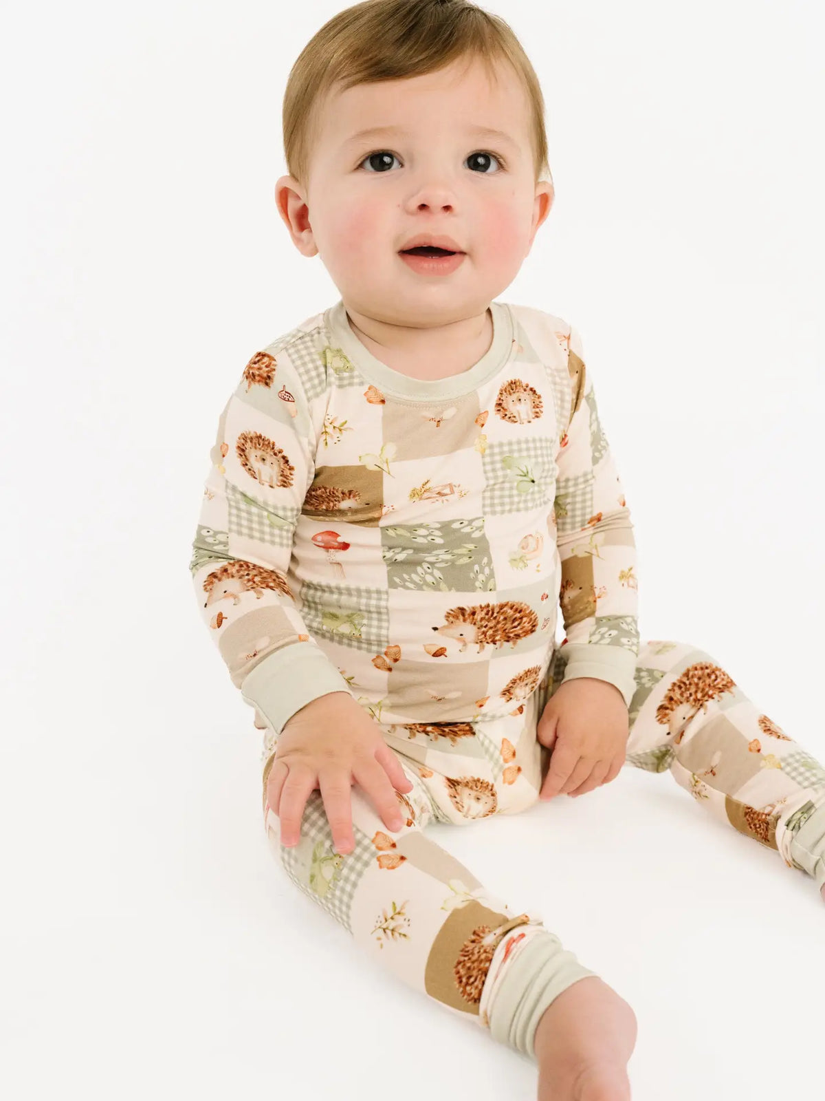 Hedgehog Patchwork Bamboo Set