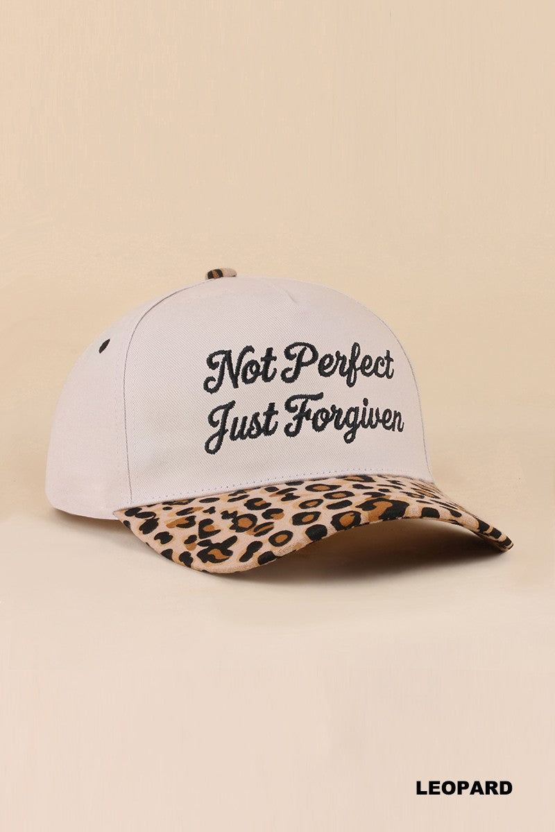 Not perfect just forgiven two tone snap back hat