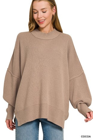 Side Slit Oversized Sweater