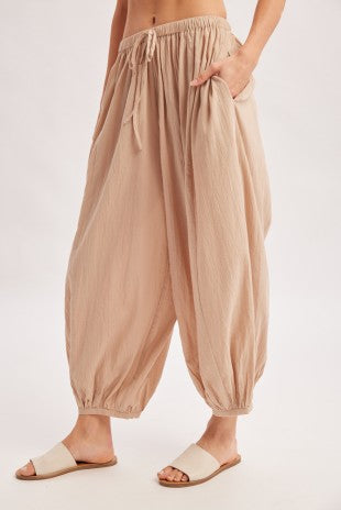 Boho Drawstring Balloon Pants