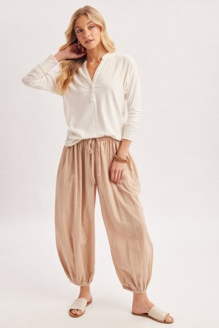Boho Drawstring Balloon Pants