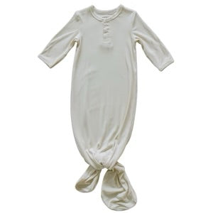 Mebie Baby Ribbed Knot Gown 0-3M