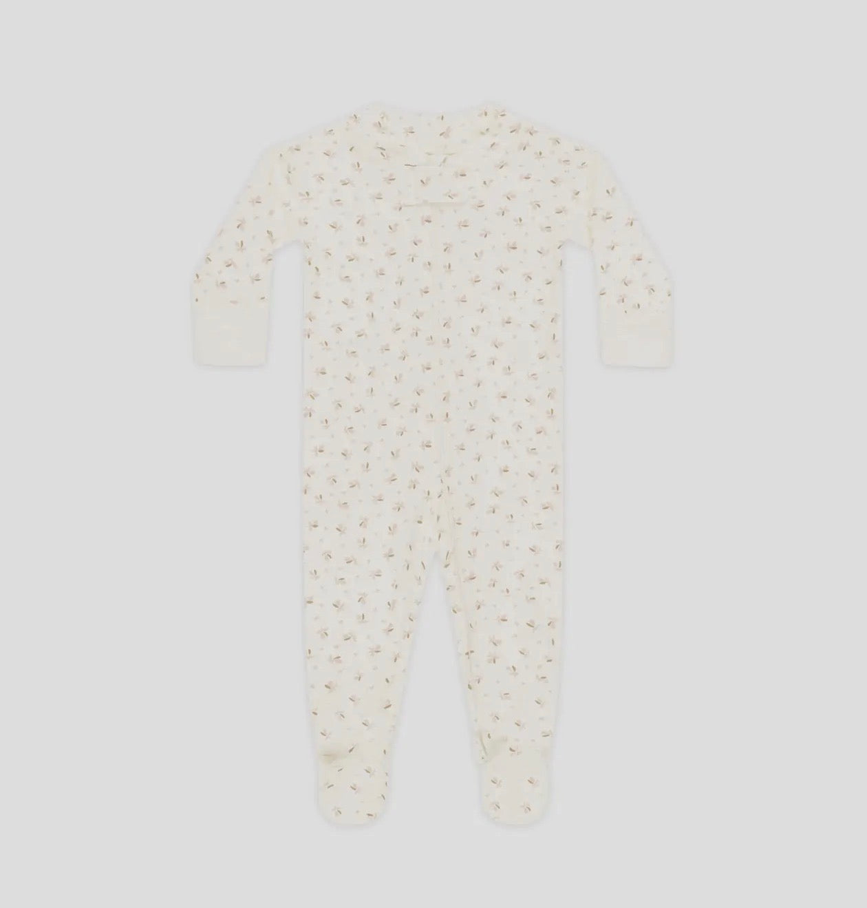 Quincy Mae Floral zipper footies