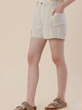 Linen Blend Pocket Shorts