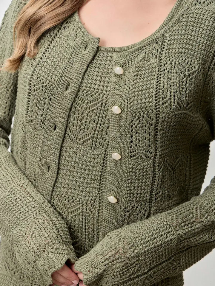 Button Up Knit Cardigan