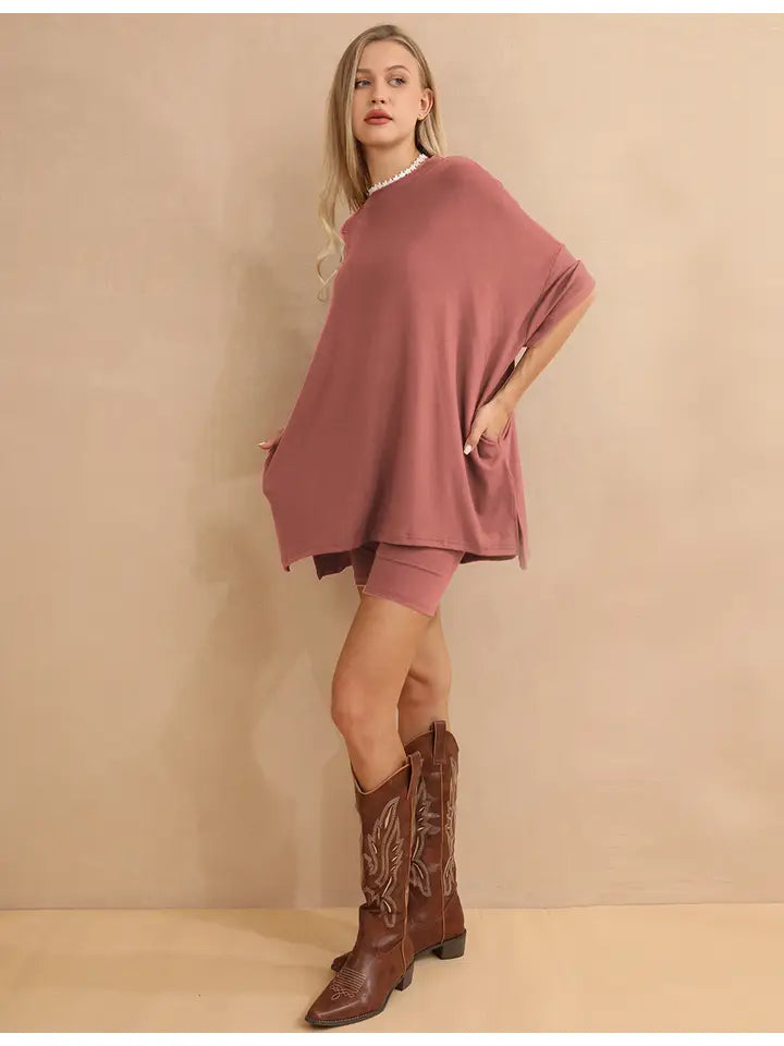 Loose Top Shorts Set