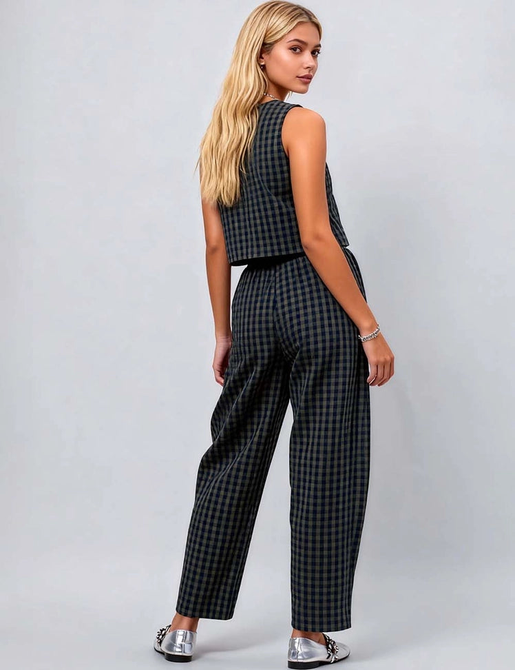 Gingham Tank Pant set