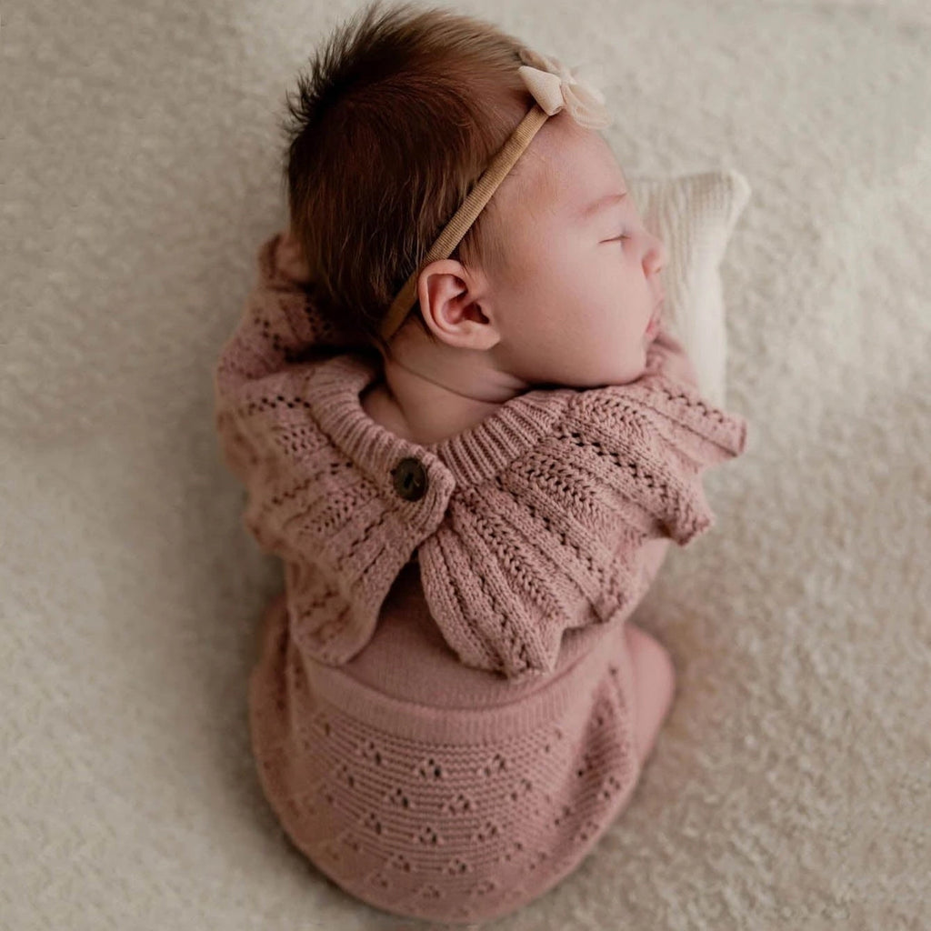 Dusty Pink Knit Romper