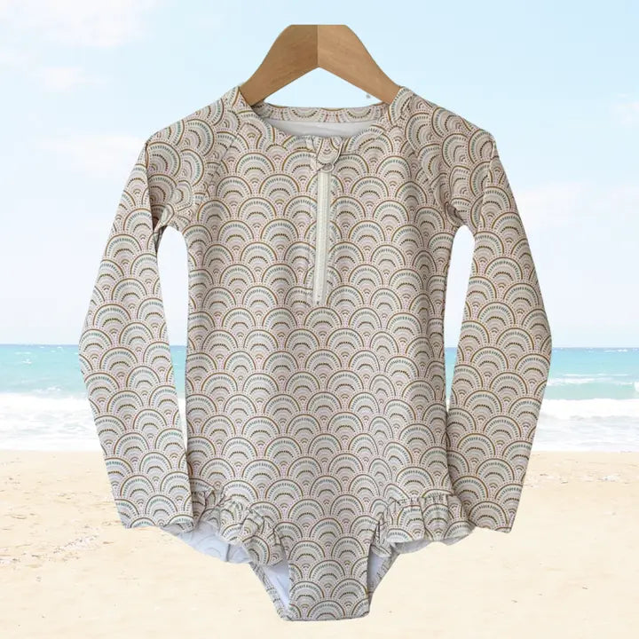 Boho Rainbow- Long Sleeve Swimsuit