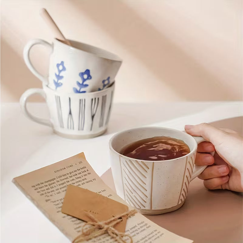 Retro Style Ceramic Coffee Cup
