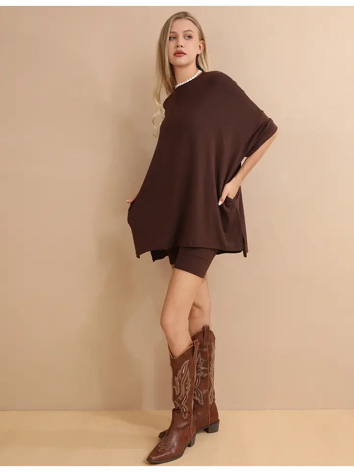 Loose Top Shorts Set